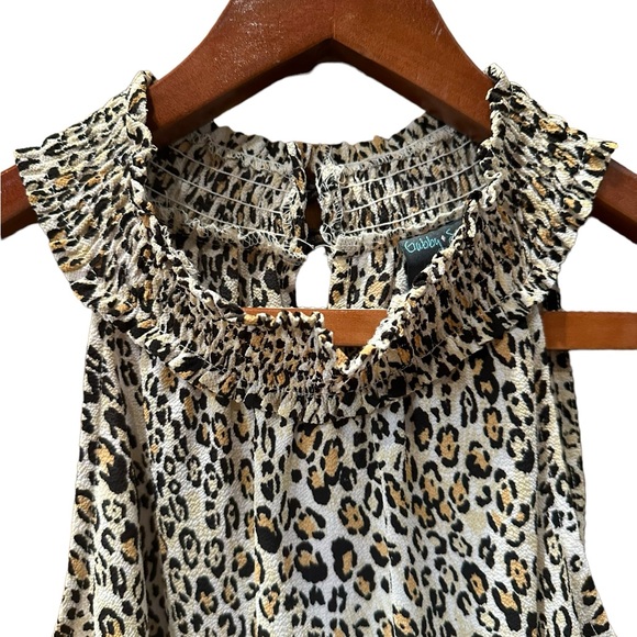 Gabby Skye Animal Print Sleeveless Babydoll Dress - Picture 3 of 9